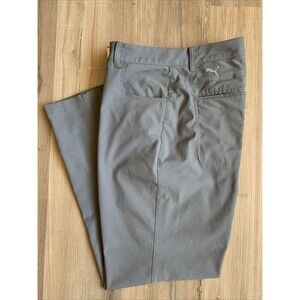 Puma Golf Pants DryCell Gray Flat Athletic Dry Fitting Stretch Mens Sz 38 x 30